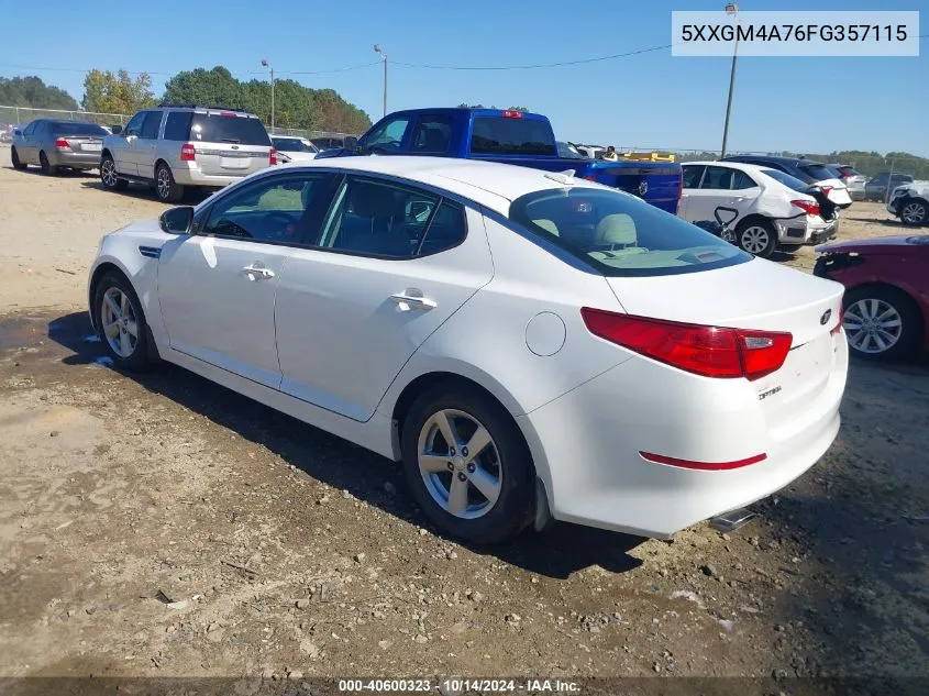 5XXGM4A76FG357115 2015 Kia Optima Lx