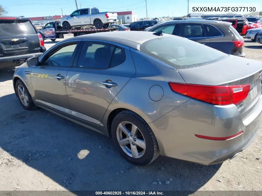 2015 Kia Optima Lx VIN: 5XXGM4A73FG377130 Lot: 40602925