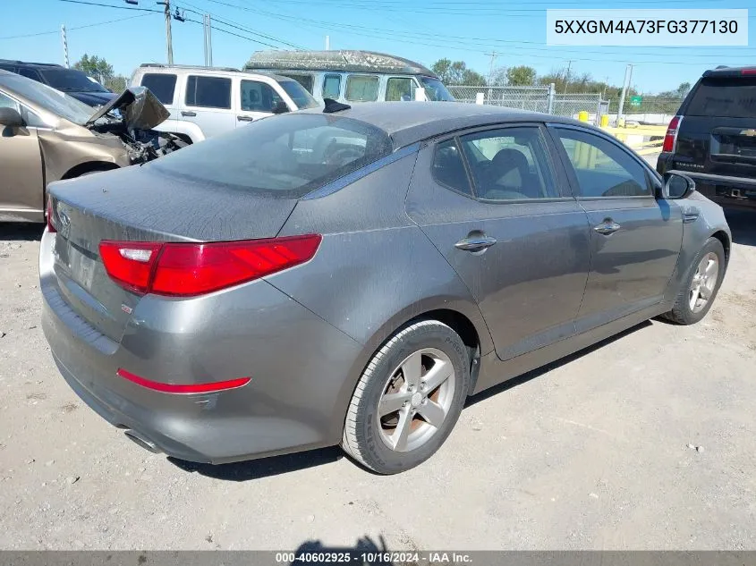 2015 Kia Optima Lx VIN: 5XXGM4A73FG377130 Lot: 40602925