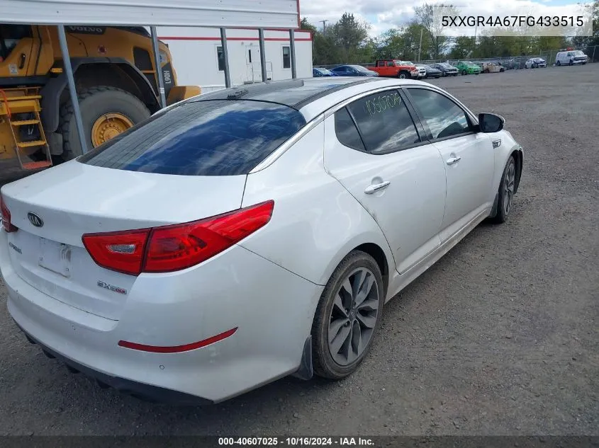 2015 Kia Optima Sx Turbo VIN: 5XXGR4A67FG433515 Lot: 40607025