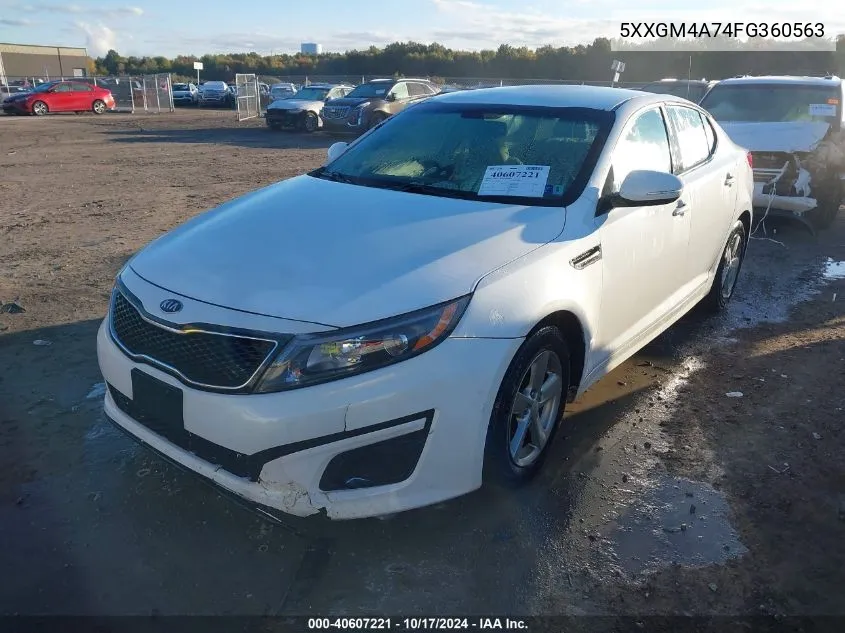 2015 Kia Optima Lx VIN: 5XXGM4A74FG360563 Lot: 40607221