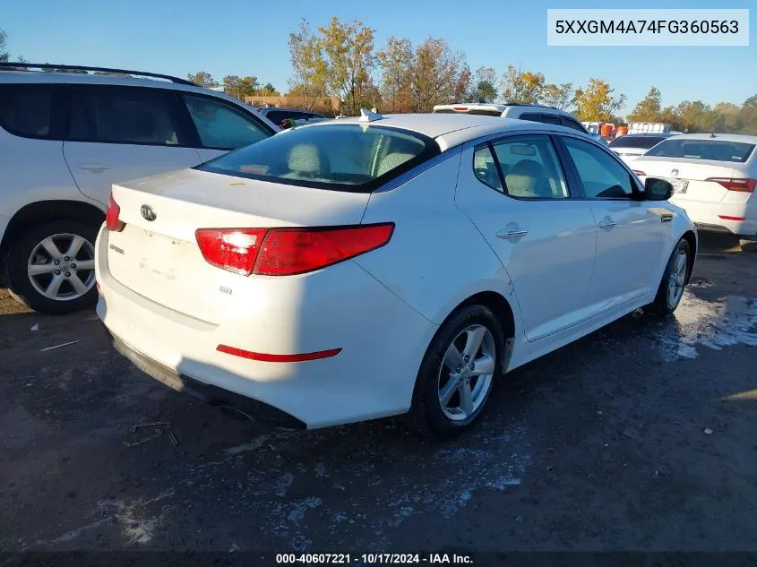 2015 Kia Optima Lx VIN: 5XXGM4A74FG360563 Lot: 40607221