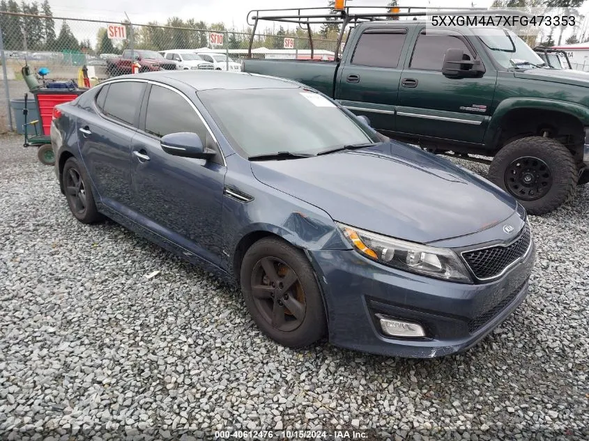 2015 Kia Optima Lx VIN: 5XXGM4A7XFG473353 Lot: 40612476