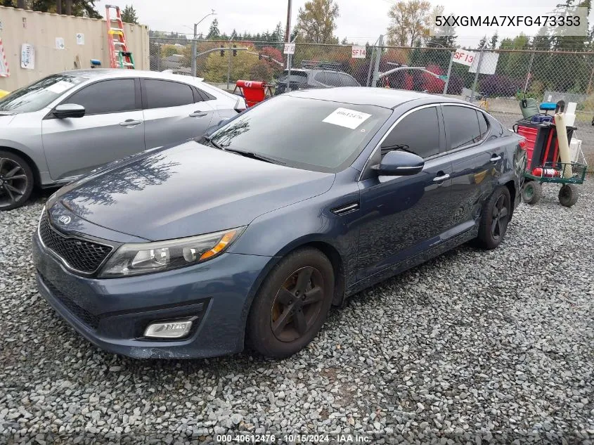 2015 Kia Optima Lx VIN: 5XXGM4A7XFG473353 Lot: 40612476