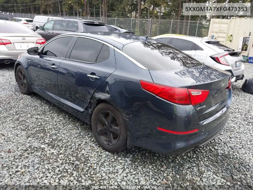 2015 Kia Optima Lx VIN: 5XXGM4A7XFG473353 Lot: 40612476