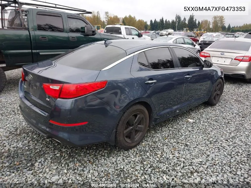 2015 Kia Optima Lx VIN: 5XXGM4A7XFG473353 Lot: 40612476