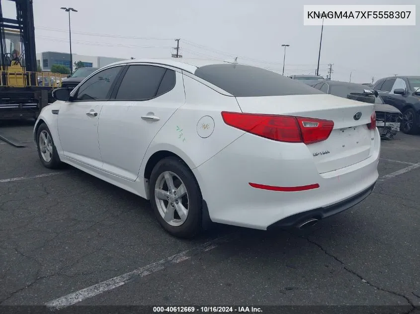 KNAGM4A7XF5558307 2015 Kia Optima Lx