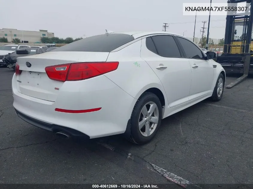 KNAGM4A7XF5558307 2015 Kia Optima Lx