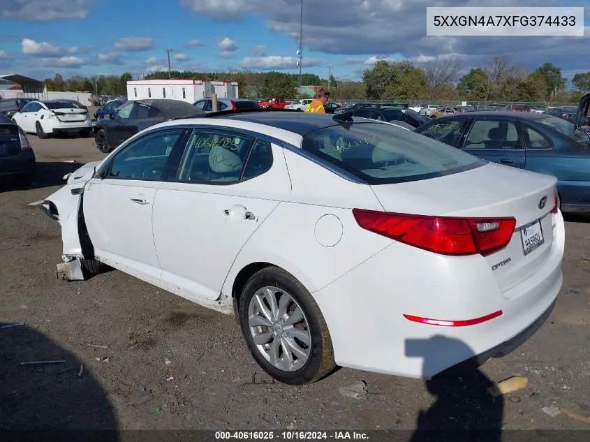 2015 Kia Optima Ex VIN: 5XXGN4A7XFG374433 Lot: 40616025