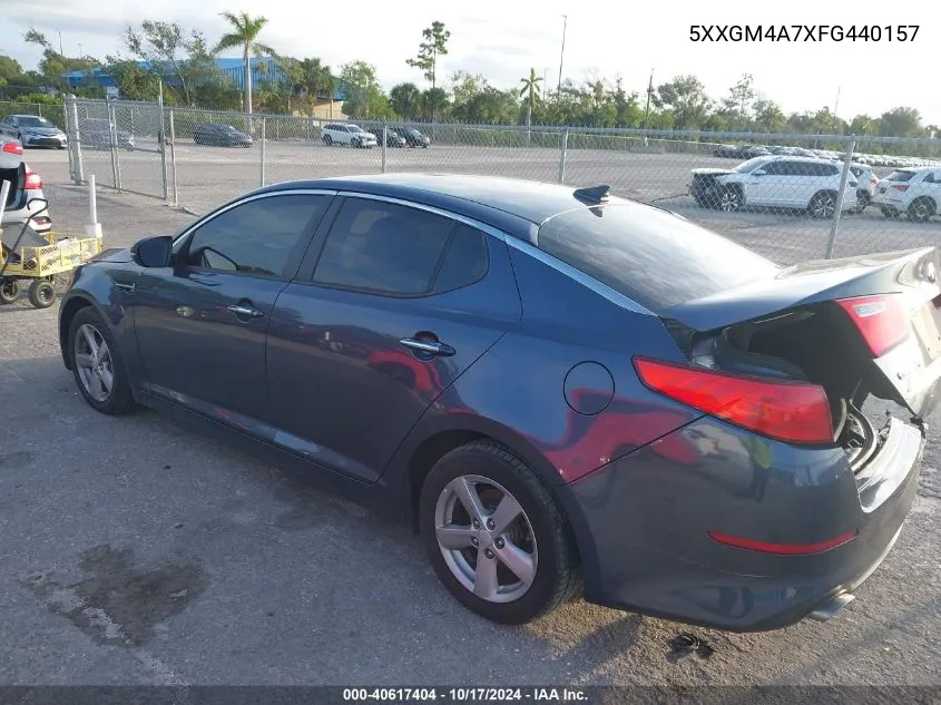 2015 Kia Optima Lx VIN: 5XXGM4A7XFG440157 Lot: 40617404