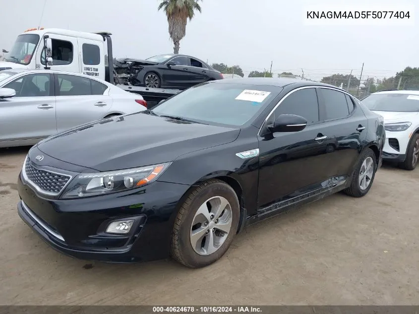 2015 Kia Optima Hybrid VIN: KNAGM4AD5F5077404 Lot: 40624678