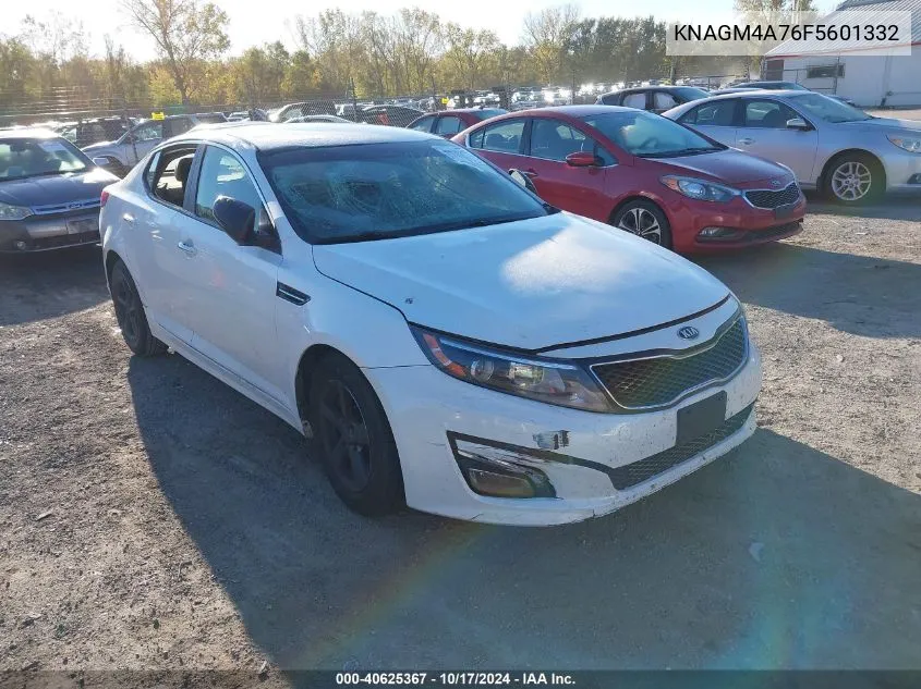 2015 Kia Optima Lx VIN: KNAGM4A76F5601332 Lot: 40625367