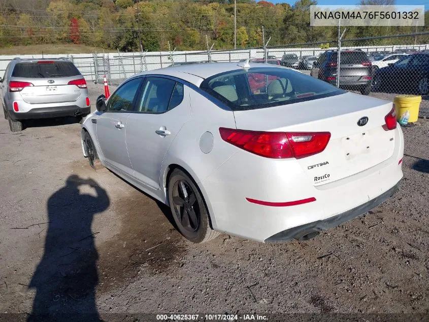 2015 Kia Optima Lx VIN: KNAGM4A76F5601332 Lot: 40625367