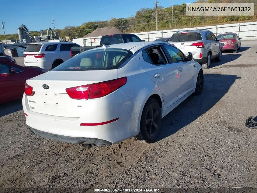 2015 Kia Optima Lx VIN: KNAGM4A76F5601332 Lot: 40625367