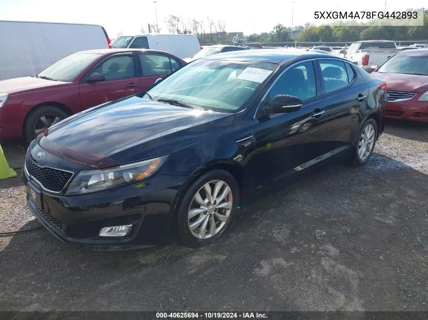 2015 Kia Optima Lx VIN: 5XXGM4A78FG442893 Lot: 40625694