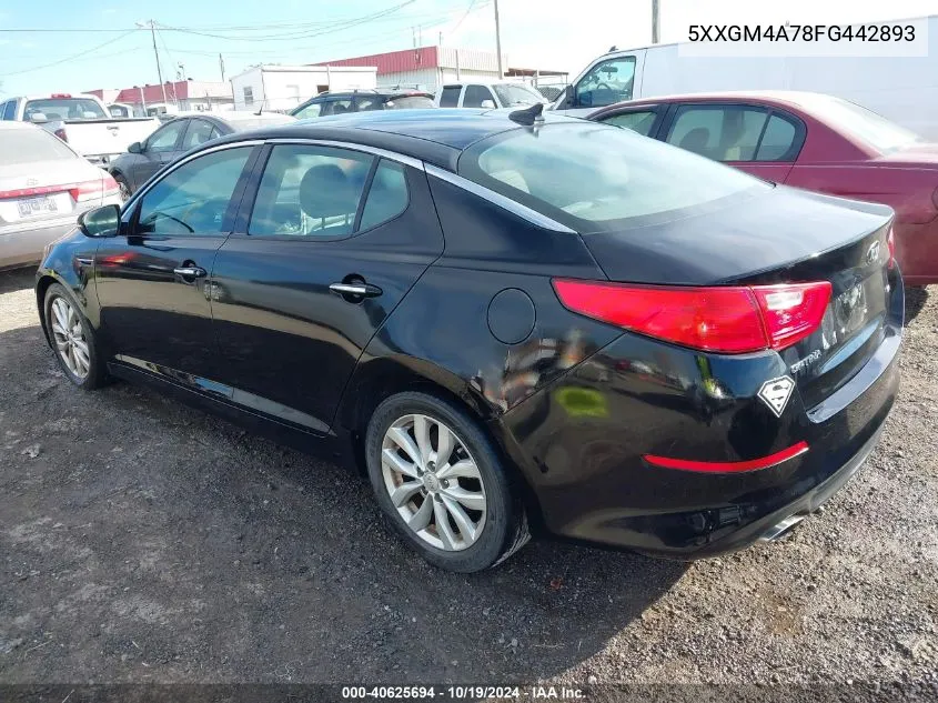 2015 Kia Optima Lx VIN: 5XXGM4A78FG442893 Lot: 40625694