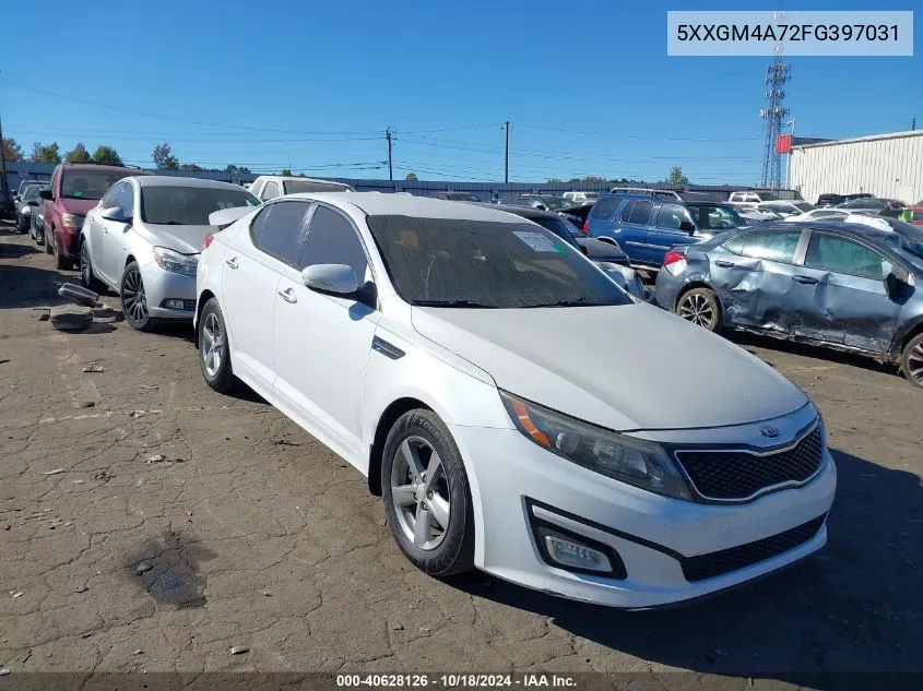 2015 Kia Optima Lx VIN: 5XXGM4A72FG397031 Lot: 40628126