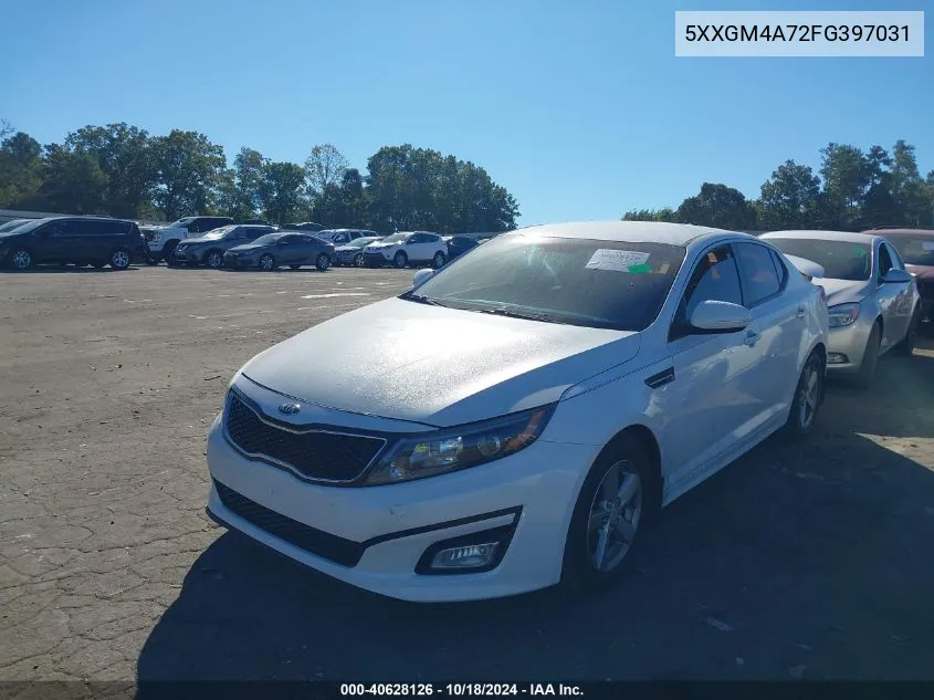 2015 Kia Optima Lx VIN: 5XXGM4A72FG397031 Lot: 40628126