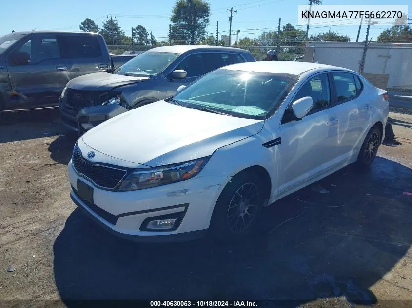 KNAGM4A77F5662270 2015 Kia Optima Lx