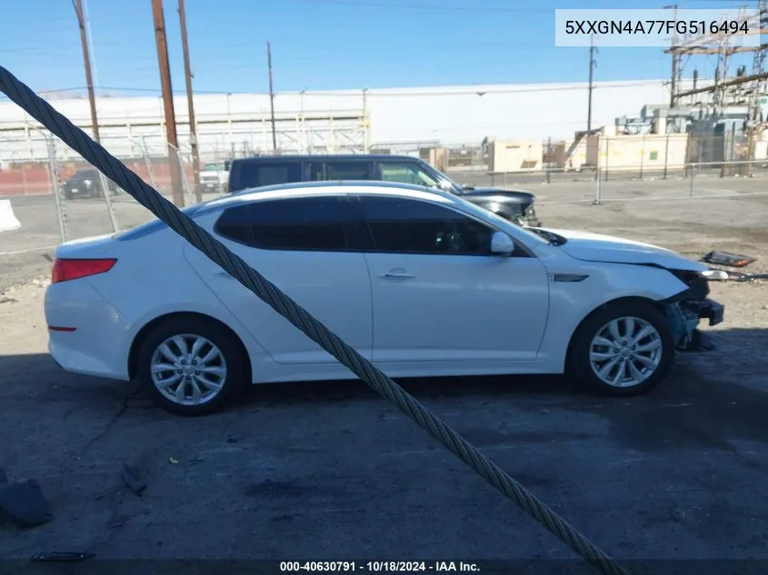 2015 Kia Optima Ex VIN: 5XXGN4A77FG516494 Lot: 40630791