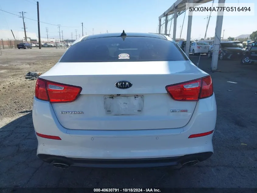 2015 Kia Optima Ex VIN: 5XXGN4A77FG516494 Lot: 40630791