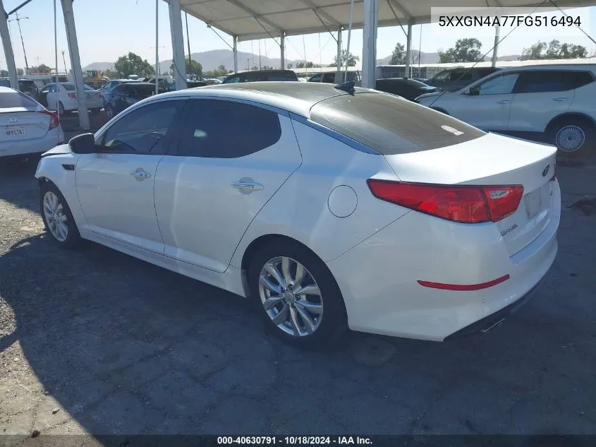 2015 Kia Optima Ex VIN: 5XXGN4A77FG516494 Lot: 40630791