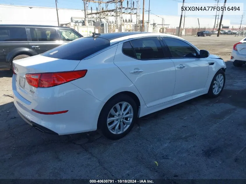 2015 Kia Optima Ex VIN: 5XXGN4A77FG516494 Lot: 40630791