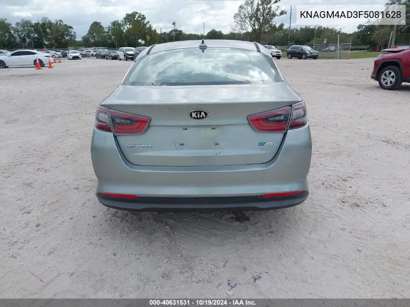 2015 Kia Optima Hybrid VIN: KNAGM4AD3F5081628 Lot: 40631531