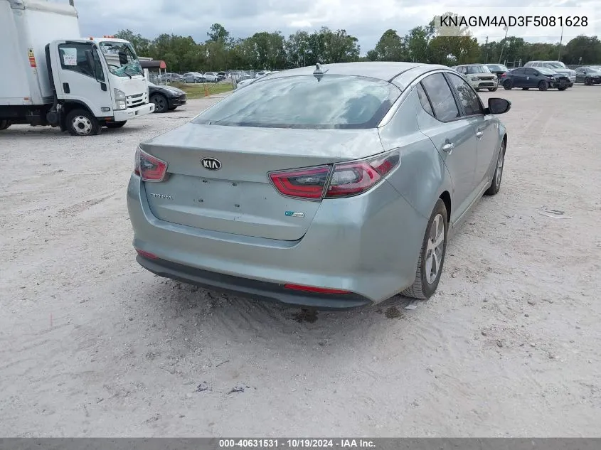 2015 Kia Optima Hybrid VIN: KNAGM4AD3F5081628 Lot: 40631531