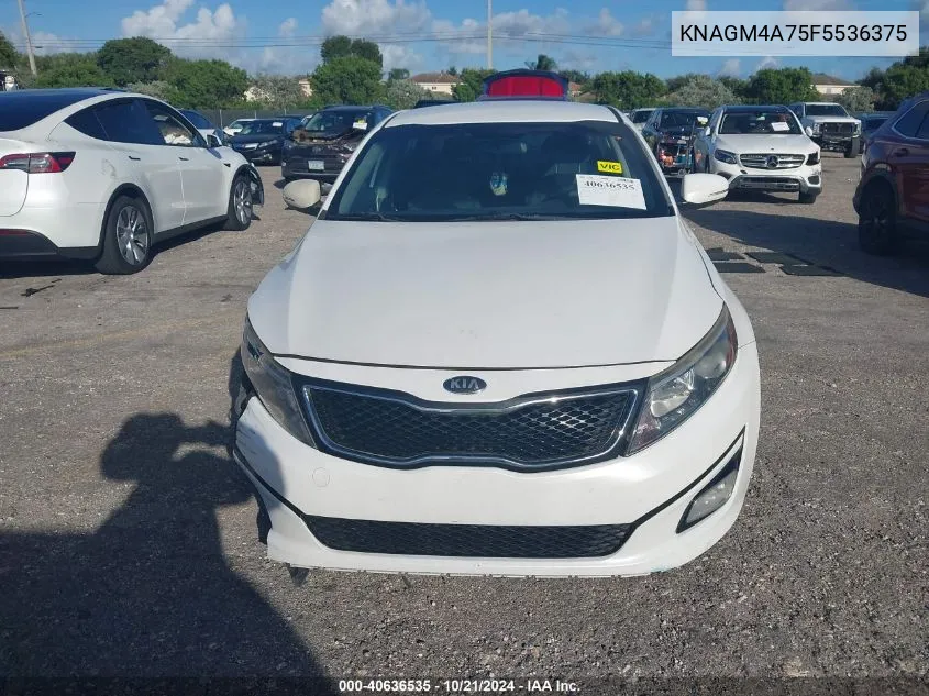 2015 Kia Optima Lx VIN: KNAGM4A75F5536375 Lot: 40636535