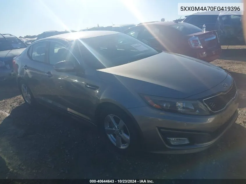 2015 Kia Optima Lx VIN: 5XXGM4A70FG419396 Lot: 40644643