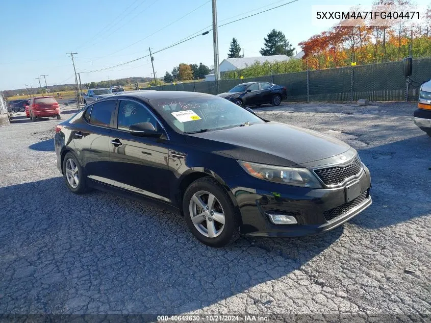 2015 Kia Optima Lx VIN: 5XXGM4A71FG404471 Lot: 40649630