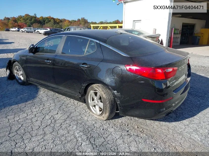 2015 Kia Optima Lx VIN: 5XXGM4A71FG404471 Lot: 40649630