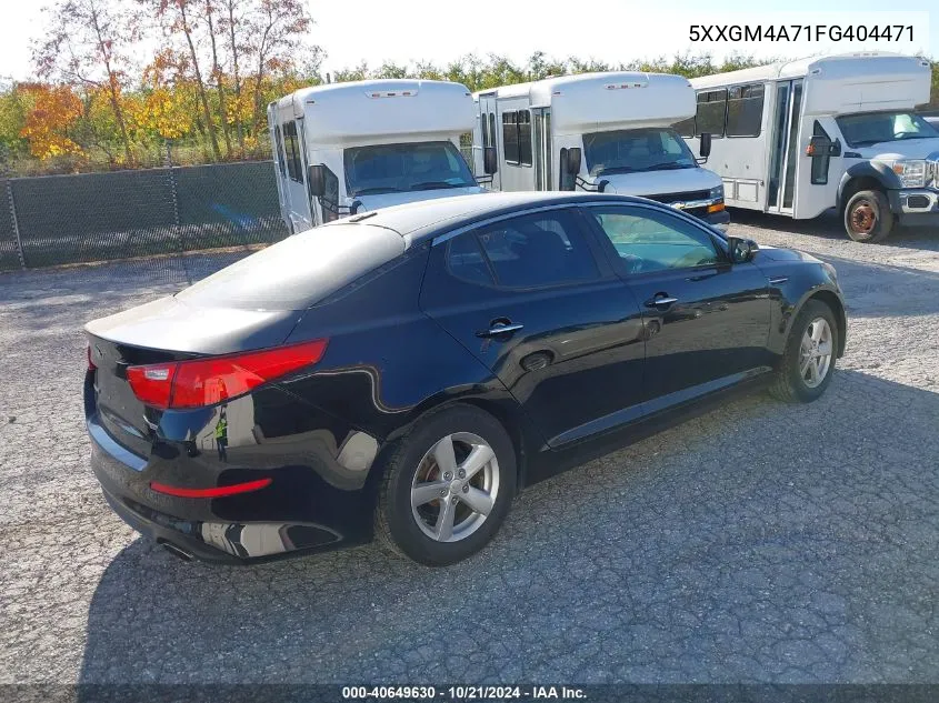 2015 Kia Optima Lx VIN: 5XXGM4A71FG404471 Lot: 40649630