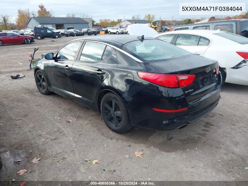 2015 Kia Optima Lx VIN: 5XXGM4A71FG384044 Lot: 40655366