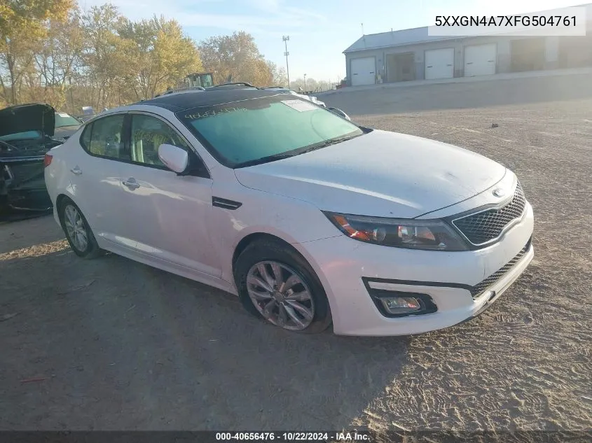 2015 Kia Optima Ex VIN: 5XXGN4A7XFG504761 Lot: 40656476