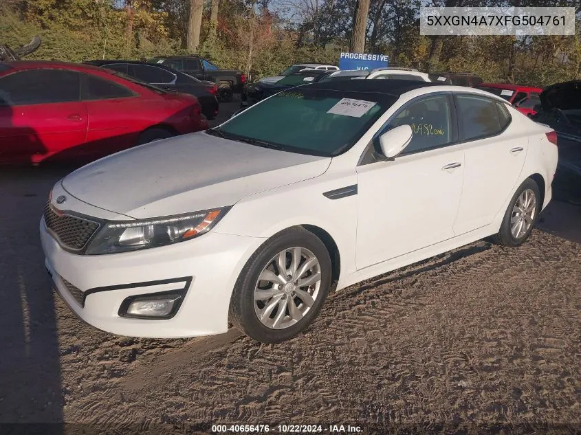 2015 Kia Optima Ex VIN: 5XXGN4A7XFG504761 Lot: 40656476