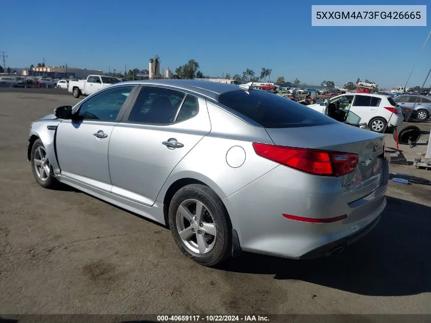 2015 Kia Optima Lx VIN: 5XXGM4A73FG426665 Lot: 40659117