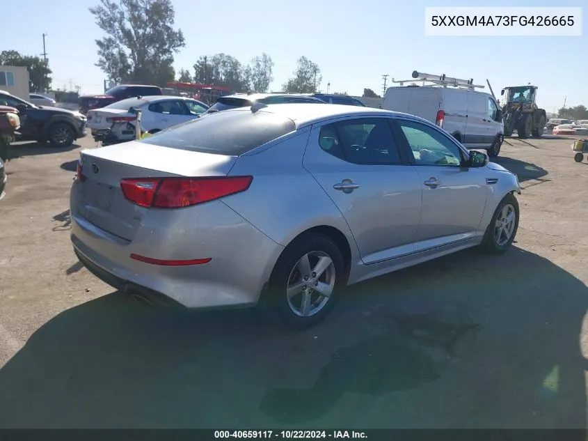 2015 Kia Optima Lx VIN: 5XXGM4A73FG426665 Lot: 40659117