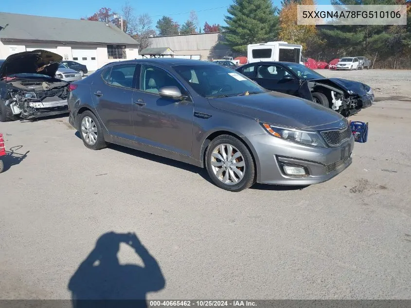 2015 Kia Optima Ex VIN: 5XXGN4A78FG510106 Lot: 40665462