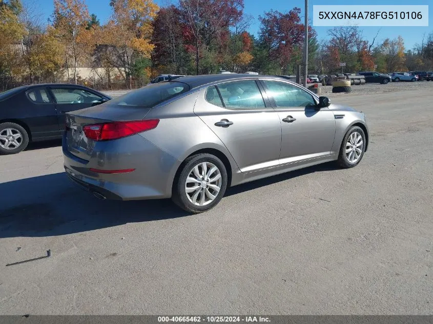 2015 Kia Optima Ex VIN: 5XXGN4A78FG510106 Lot: 40665462