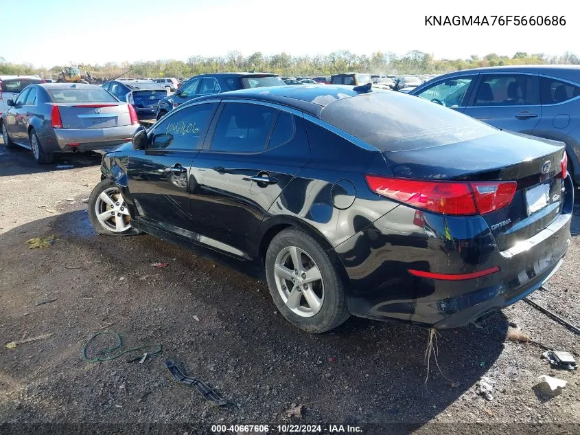 2015 Kia Optima Lx VIN: KNAGM4A76F5660686 Lot: 40667606