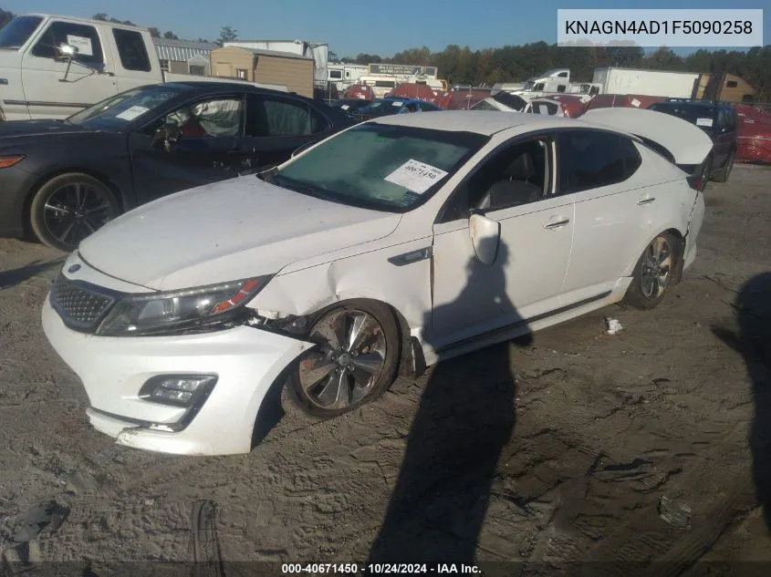 2015 Kia Optima Hybrid Hybrid VIN: KNAGN4AD1F5090258 Lot: 40671450