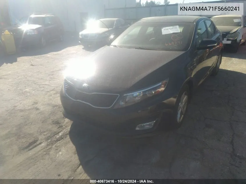 2015 Kia Optima Lx VIN: KNAGM4A71F5660241 Lot: 40673416