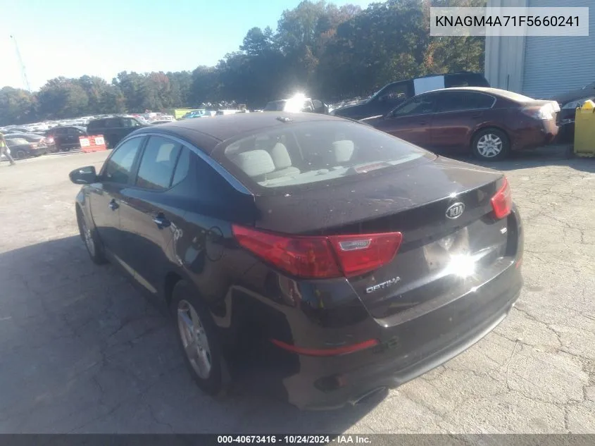 2015 Kia Optima Lx VIN: KNAGM4A71F5660241 Lot: 40673416