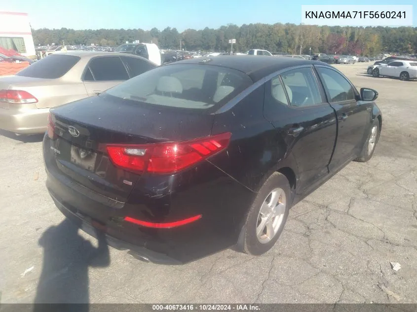 2015 Kia Optima Lx VIN: KNAGM4A71F5660241 Lot: 40673416