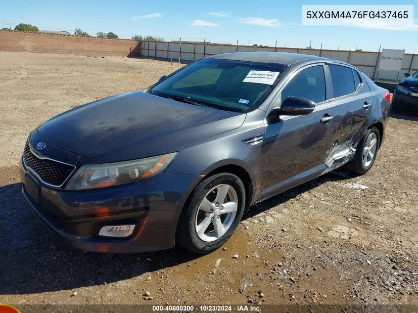 2015 Kia Optima Lx VIN: 5XXGM4A76FG437465 Lot: 40680300