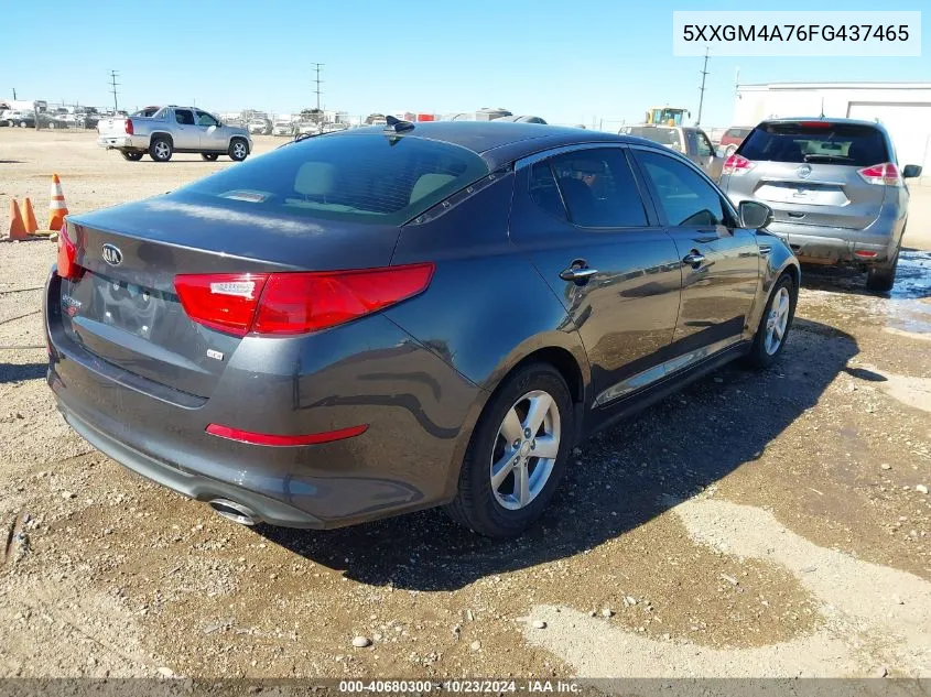 2015 Kia Optima Lx VIN: 5XXGM4A76FG437465 Lot: 40680300