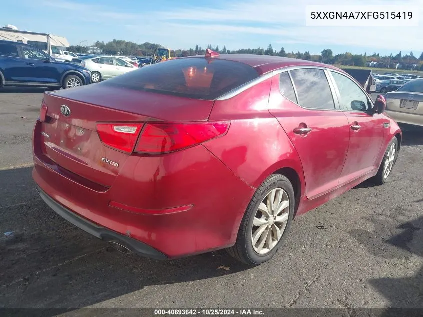 2015 Kia Optima Ex VIN: 5XXGN4A7XFG515419 Lot: 40693642