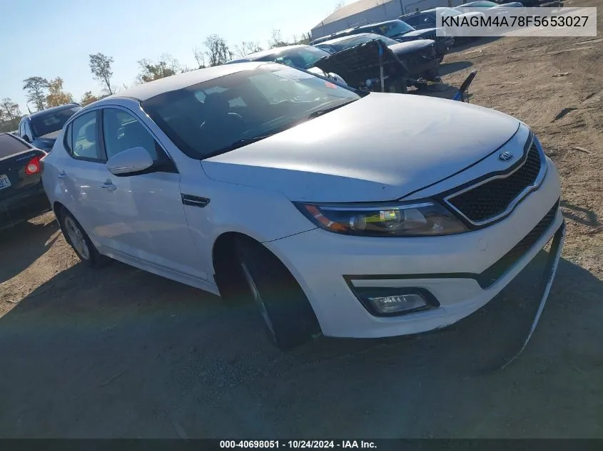 2015 Kia Optima Lx VIN: KNAGM4A78F5653027 Lot: 40698051